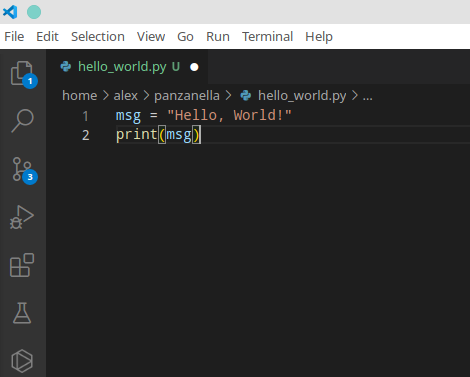 Write your first Python script in VS Code